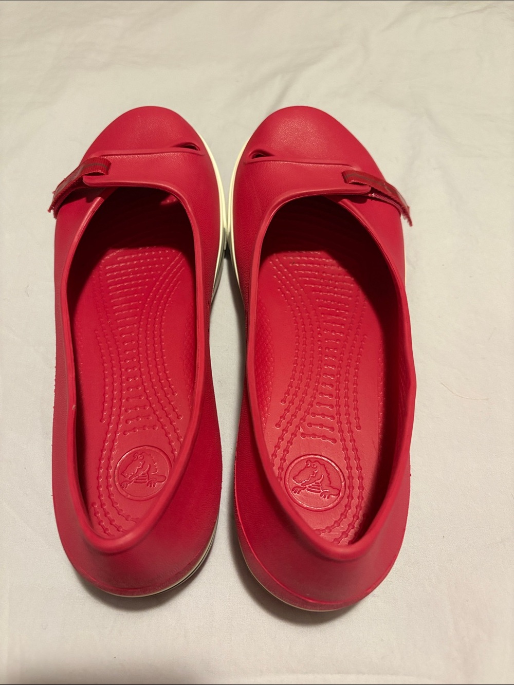 CROCS Women’s Red Slip-On Mary Jane Flats